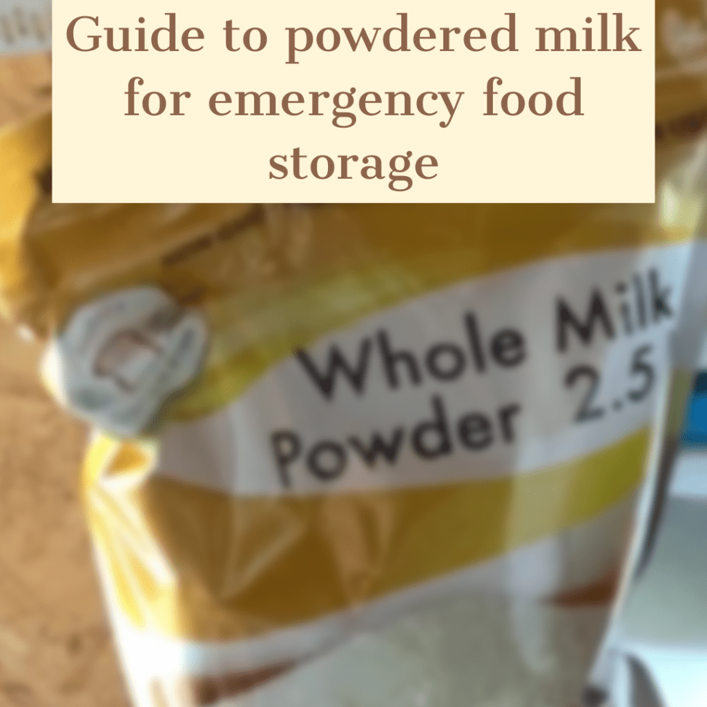 powdered milk emergency food storage
