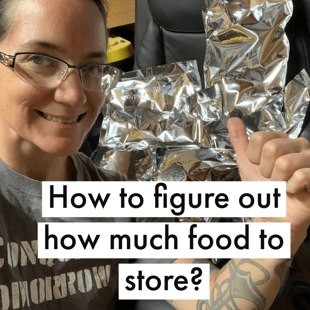 how to figure out how much food to store