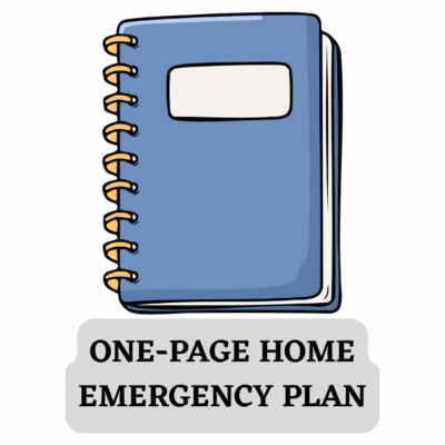 ONE-PAGE HOME EMERGENCY PLAN